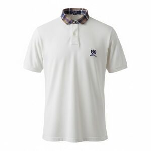 Polo Ralph Lauren Royal Yacht Club Mens White Madras Collar Polo Shirt XL